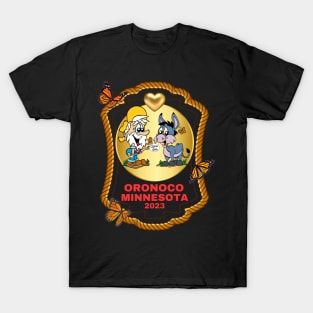 2023 Oronoco Minnesota Heart of Gold Bill and Jack Gold Rush Gang T-Shirt